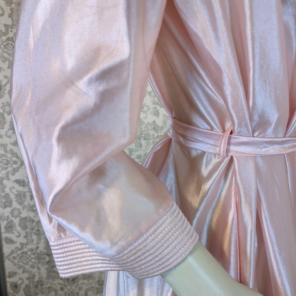 Vintage 1980s At Homewear Pink Lingerie Robe - Picture 9 of 13